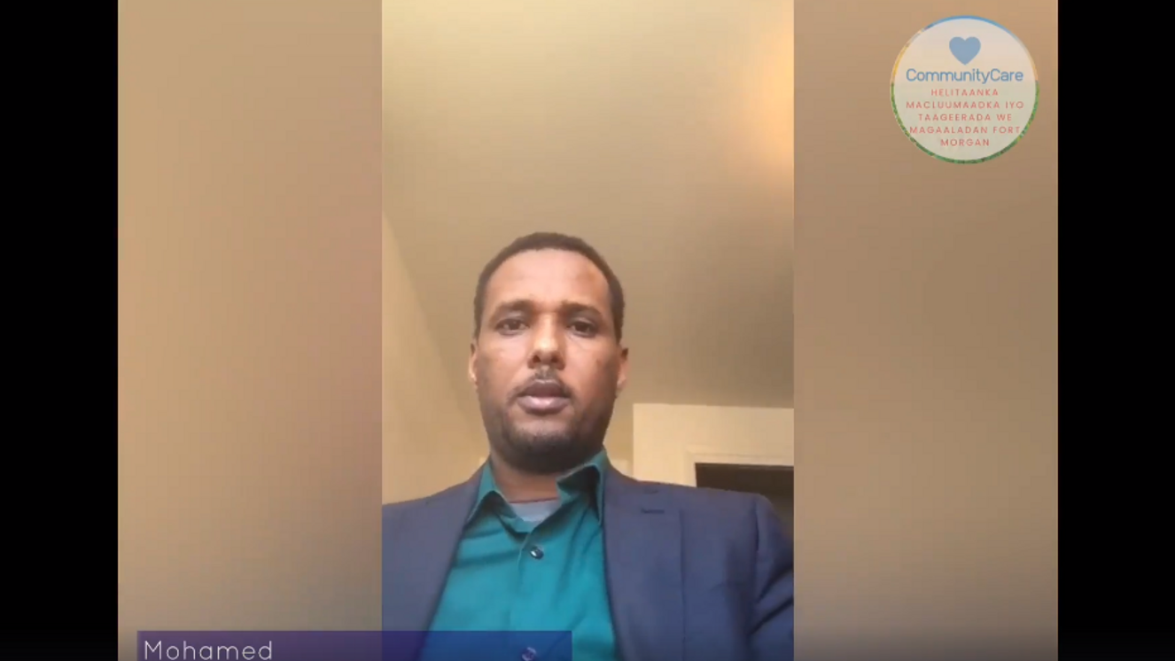CommunityCares-Somali: Helitaanka macluumaadka iyo aageerada we magaaladan Fort Morgan.